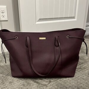 Elegant Burgundy Large Kate Spade Tote Bag